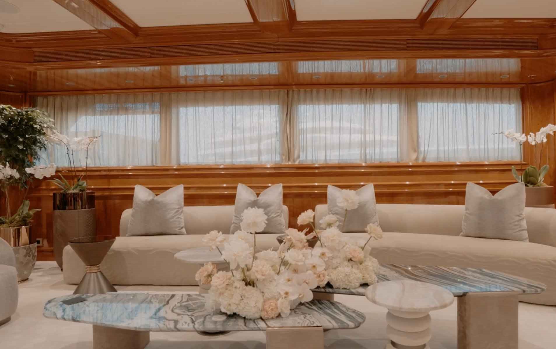 LONGHI YACHT INTERIOR LIVING TABLES